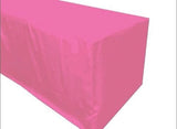 6' Ft Fitted Polyester Tablecloth Open Back Tablecover Trade Show Booth 18 Color"