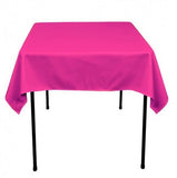 60"x 60 Inch Square Overlay Tablecloth 100% Polyester Wholesale Wedding Party"