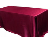 12 pack 60x102" Rectangular Satin Tablecloth Wedding SEAMLESS Catering"