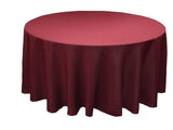 6 Pack 132" Inch Round Polyester Tablecloth 24 Color Table Cover Wedding Banquet"