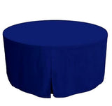 48 Inch Round Polyester Foldable Table Cover Tablecloth Trade Show 18 Color"