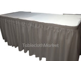 17' Ft. Polyester Pleated Table Set Skirt Skirting Trade Show 24 Colors Catering"