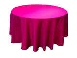 6 Pack 132" Inch Round Polyester Tablecloth 24 Color Table Cover Wedding Banquet"