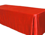 10 Pack 90x156" Rectangular Satin Tablecloth Wedding Party Catering"