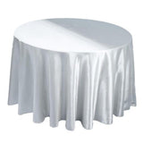 5 Pack 120" Inch Round Satin Tablecloth 21 Colors Table Cover Wedding Banquet"