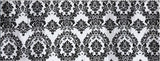 Black White Flocking Damask Taffeta Velvet  Fabric 58" Flocked Decor"