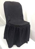 Chair Covers PLEATED For Wedding Party Decorations ALL EVENTS Folding Poly Chair"