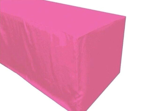 8' Ft. Fitted Polyester Tablecloth Trade Show Booth Partytable Cover Pink