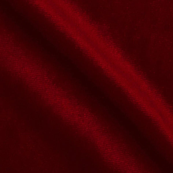 Dark Red Stretch Velvet Fabric 60'' Wide by the Yard for Sewing