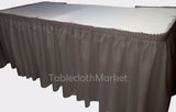 21' Ft. Polyester Pleated Table Set Skirt Skirting  Trade Show 24 Colors"