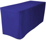 6' Ft. Fitted Polyester Table Cover Trade Show Booth Dj Tablecloth Royal Blue"