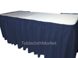 Polyester Pleated Table Set Skirt Skirting Catering Trade Show Dj Set Up Kit"