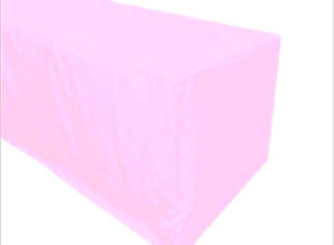 5' Ft. Fitted Polyester Table Cover Tablecloth Trade Show Booth Party Light Pink"