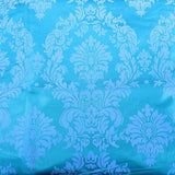 25 Yards Aqua Blue Grey Flocking Damask Taffeta Velvet  Fabric 58" Flocked Decor"