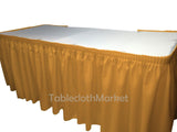 21' Ft. Polyester Pleated Table Set Skirt Skirting  Trade Show 24 Colors"