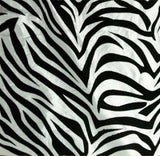 10 Yards White Black Flocking Zebra Taffeta Fabric 30 ft Flocked Animal Print"