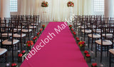25 Ft Satin Aisle Runner 60" Wide 100% Seamless Fabric Wedding 20 Colors