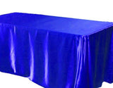 6 Pack 60x102" Rectangular Satin Tablecloth Wedding Seamless Catering