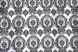 5 yards Black White Flocking Damask Taffeta Velvet 15f Fabric 58" Flocked Decor"