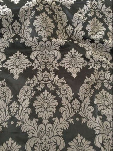 25 Yards Royal Grey Black Flocking Damask Taffeta Velvet 75ft Fabric 58" Flocked"
