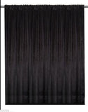 Velvet Curtain Panel Drape 18W x 9H Black Home Theater Energy Efficient Curtain"