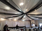 10 ft x 21 ft Ceiling Draping Sheer Voile Chiffon Ceiling Drape Panel Wedding "