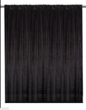 Velvet Curtain Panel Drape 9W x 9H Black Home Theater Energy Efficient Curtain"