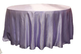 25 Pack 132" Inch Round Satin Tablecloth 21 Colors Table Cover Wedding Banquet