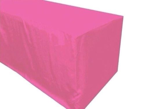 4' Ft. Fitted Polyester Tablecloth Trade Show Booth Party Table Cover Pink