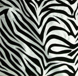 25 Yards White Black Flocking Zebra Taffeta Fabric 75 ft Flocked Animal Print"