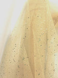 60 Inch Wide Glitter Mesh Sequins Tulle Fabric By Yard Craft Decoration Wedding"