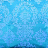 20 Yards Aqua Blue Grey Flocking Damask Taffeta Velvet  Fabric 58" Flocked Decor"